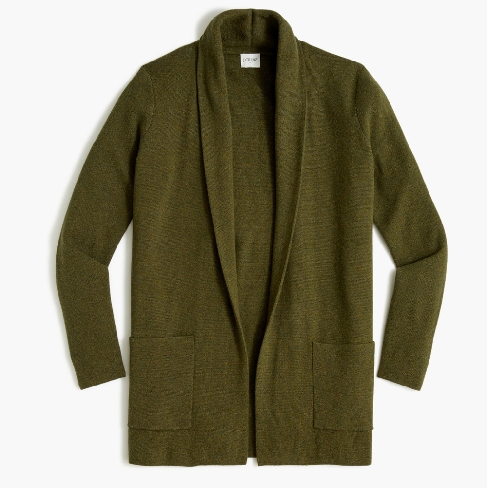 J. Crew Chelsea sweater blazer Size XS Khaki Green